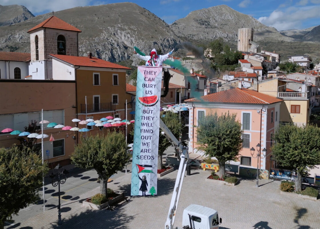 Street Art_’Seeds/Semi’, la nuova opera di Laika a sostegno di Gaza