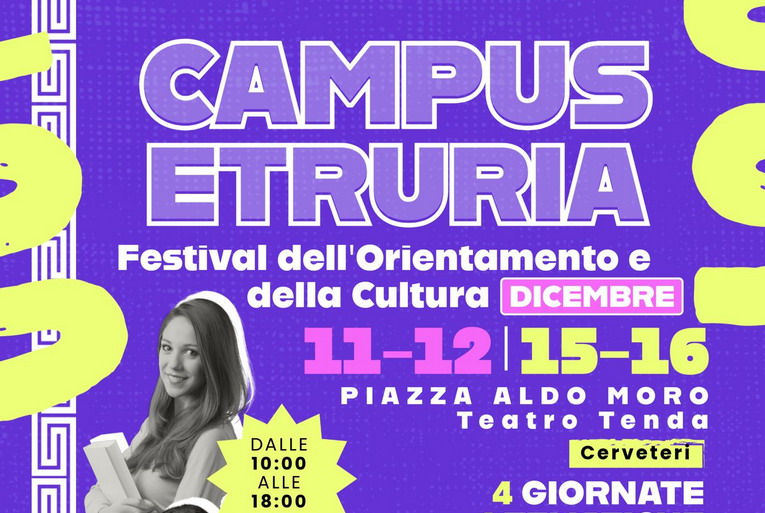 Cerveteri, dall’11 dicembre il festival “Campus Etruria” per i giovani studenti